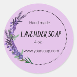 Etiket bewerkbare lavendel