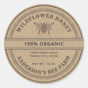 Etiket  bijenhoningpot