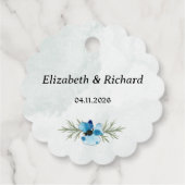 Etiket "Blauwe bloemen" (Achterkant)