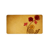 Etiket  bloemen (Voorkant)