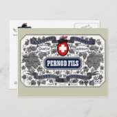 Etiket briefkaart Pernod Films (Voorkant / Achterkant)