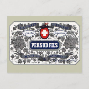 Etiket briefkaart Pernod Films