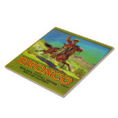 Etiket Bronco fruit uit de jaren 1920 Tegeltje (Zijkant)