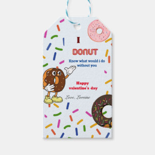Etiket cadeautjes label donut Valentijnsdag Cadeaulabel