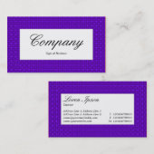 Etiket centreren - Violet Fabric-structuur Visitekaartje (Voorkant / Achterkant)