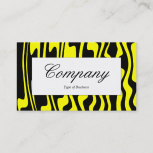 Etiket centrum - Wavy Black en Yellow Visitekaartje