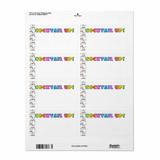 ETIKET COCKTAIL UP (Full Sheet)