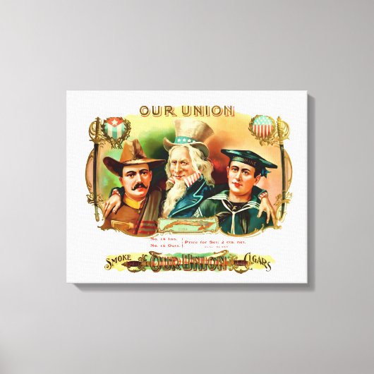 Etiket  doos van de Unie Canvas Afdruk (Voorkant)