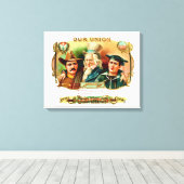 Etiket  doos van de Unie Canvas Afdruk (Insitu (Houten vloer))