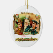 Etiket  doos van de Unie Keramisch Ornament (Rechts)