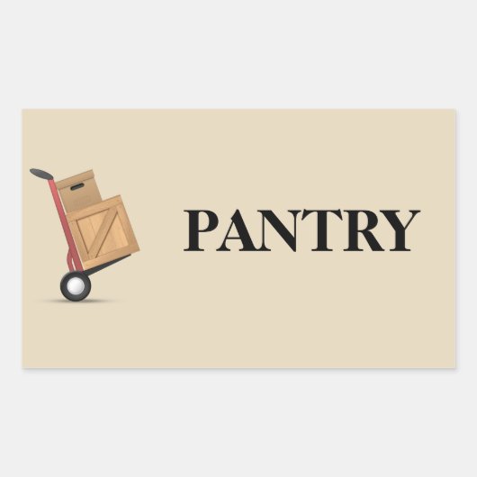 Etiket Doos verplaatsen - Pantry (Voorkant)