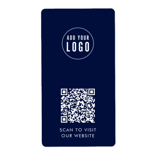 Etiket Etiket Eigen kleur Logo en QR-code toevoege (Voorkant)