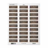 Etiket Etiket Eigen Rustige houten hoogtes (Full Sheet)