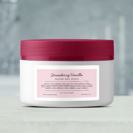 Etiket Etiket Ingrediënten Lijst Aangepaste Kleurs