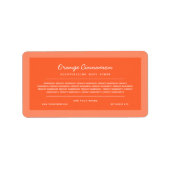 Etiket Etiket Ingrediënten Lijst Aangepaste Kleurs (Voorkant)