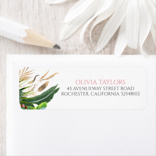 Etiket exotische Oerwoud Foliage Gold Leaders (Insitu)