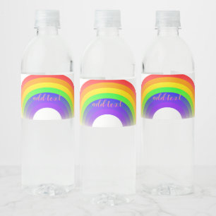 Etiket flesje regenboogkleuren