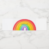 Etiket flesje regenboogkleuren (Enkel label)