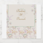 Etiket florale mousserende wijn (Enkel label)