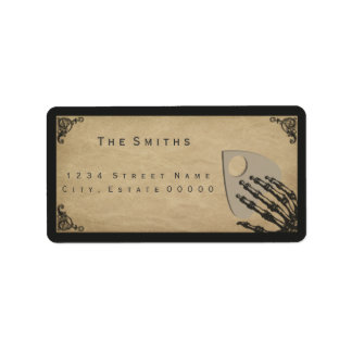 Etiket gedistilleerd adres