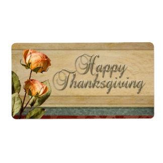 Etiket gedroogde bloemen