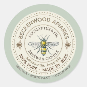 Etiket gele imker Apiary Sage Border