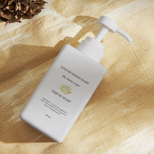 Etiket gele lotus vloeibare zeep dispenser