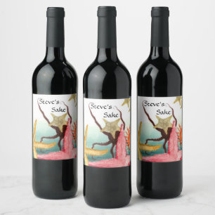 Etiket gepersonaliseerd Homemade Sake Rice Wine Su