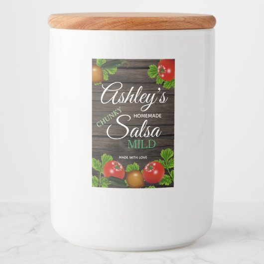 Etiket gepersonaliseerde Homemade Salsa (Voorkant)