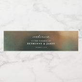 Etiket groene Boho minimalistische bruiloft water  (Enkel label)