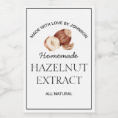 Etiket hazelnootextract (Enkel label)