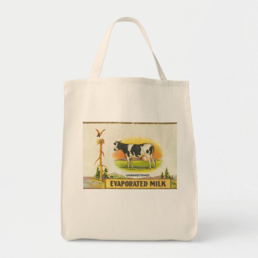 etiket holstein koe verdampte melk tote bag (Voorkant)