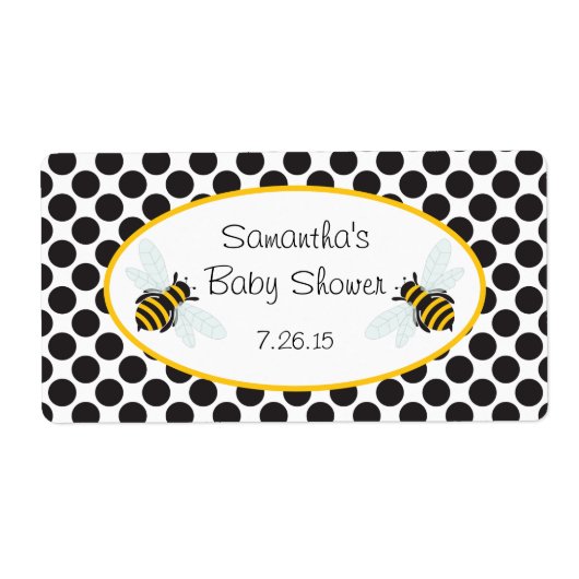 Etiket hommel bijenwaterfles (Voorkant)