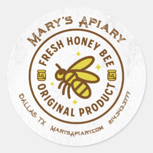 Etiket honing, Apiary Business Label, Stickers