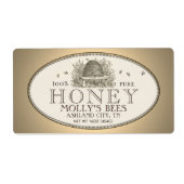 Etiket honing schuine streep (horizontaal) (Voorkant)