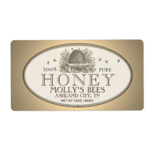 Etiket honing  schuine streep (horizontaal)