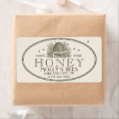 Etiket honing  schuine streep (horizontaal) (Insitu)