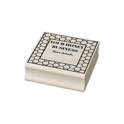 Etiket Honingraat Rubberstempel (Stempel)