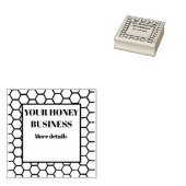 Etiket Honingraat Rubberstempel (Gestempeld)