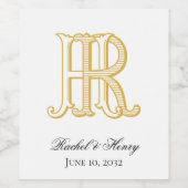 Etiket HR Monogram of RH Monogram (Enkel label)