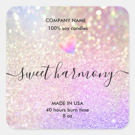 Etiket kaartenlabel Iridescent jar label (Voorkant)