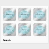 Etiket kaartje blauwgroen jasetiket (Vel)