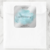 Etiket kaartje blauwgroen jasetiket (Tas)