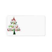 Etiket kerstadres Merry (Voorkant)