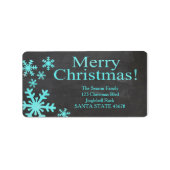 Etiket kerstadres Merry (Voorkant)