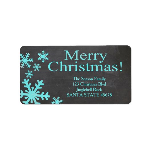 Etiket kerstadres Merry (Voorkant)