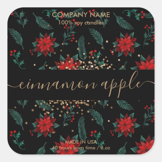 Etiket kerstflesje Kandle (Voorkant)