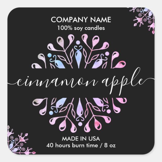 Etiket kerstsnowflake Kandle (Voorkant)