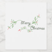 Etiket kerstwijn (Enkel label)