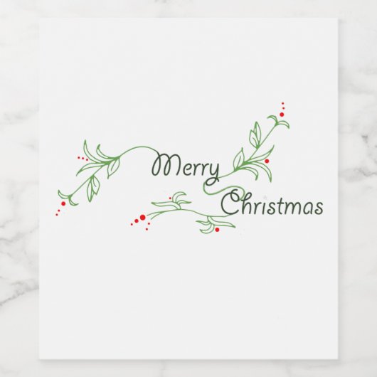 Etiket kerstwijn (Enkel label)